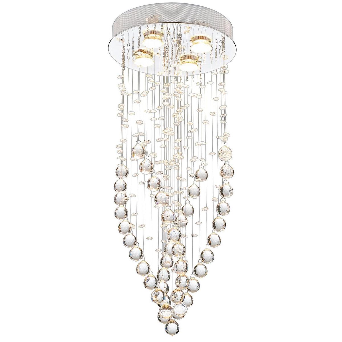 JUST HOME COLLECTION - Lámpara de Techo Lluvia 4L GU10 Transparente