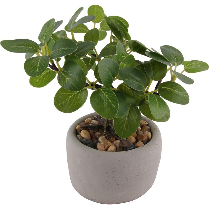 JUST HOME COLLECTION - Bonsai Artificial Hoja Oval Plástico Verde 19cm