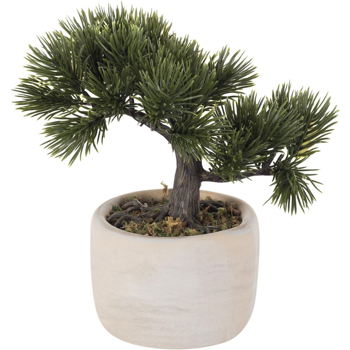 JUST HOME COLLECTION - Bonsai artificial Hoja Pino Plástico Verde 19cm