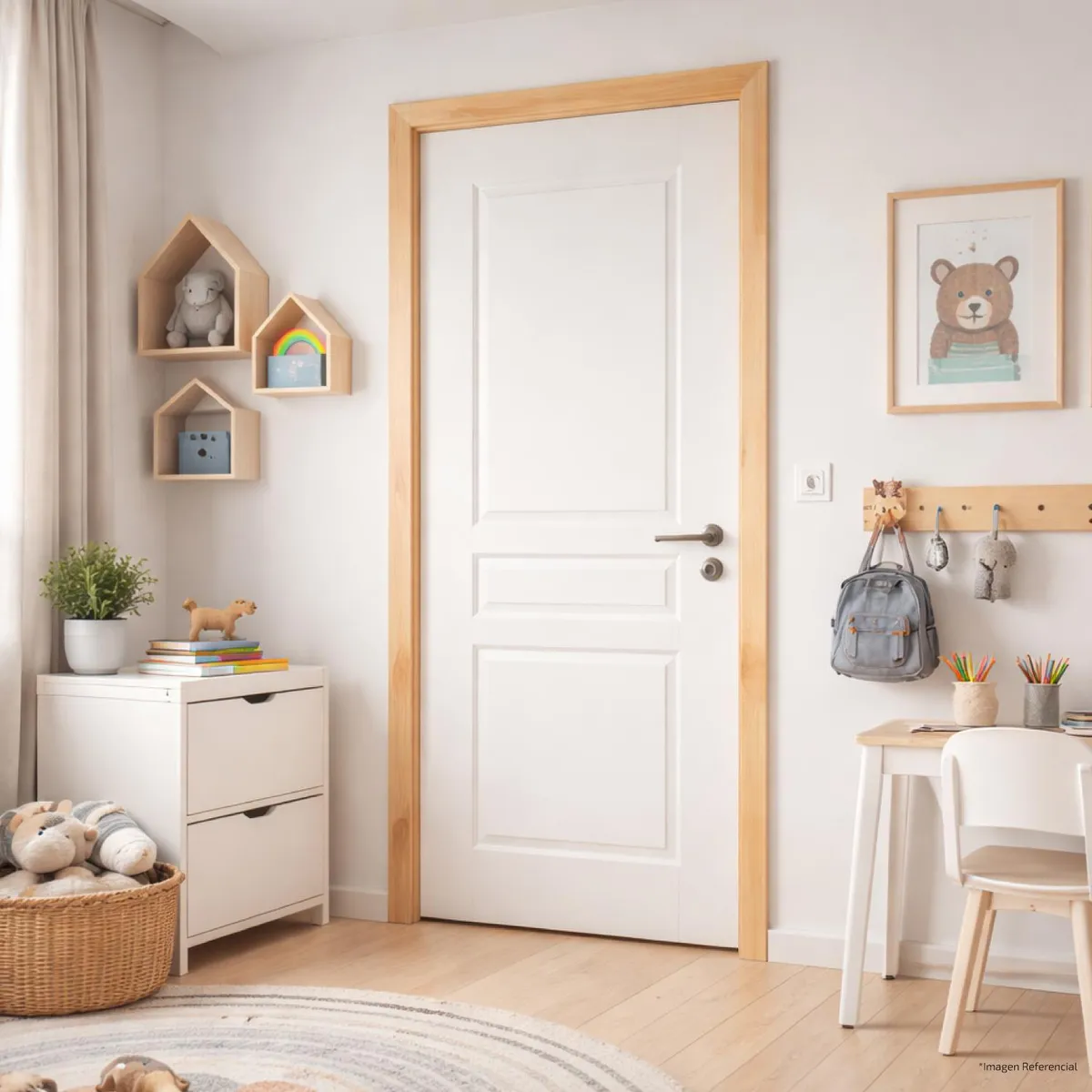 DIMFER - Combo Puerta Interior HDF Capital Blanco (incluye Marco)