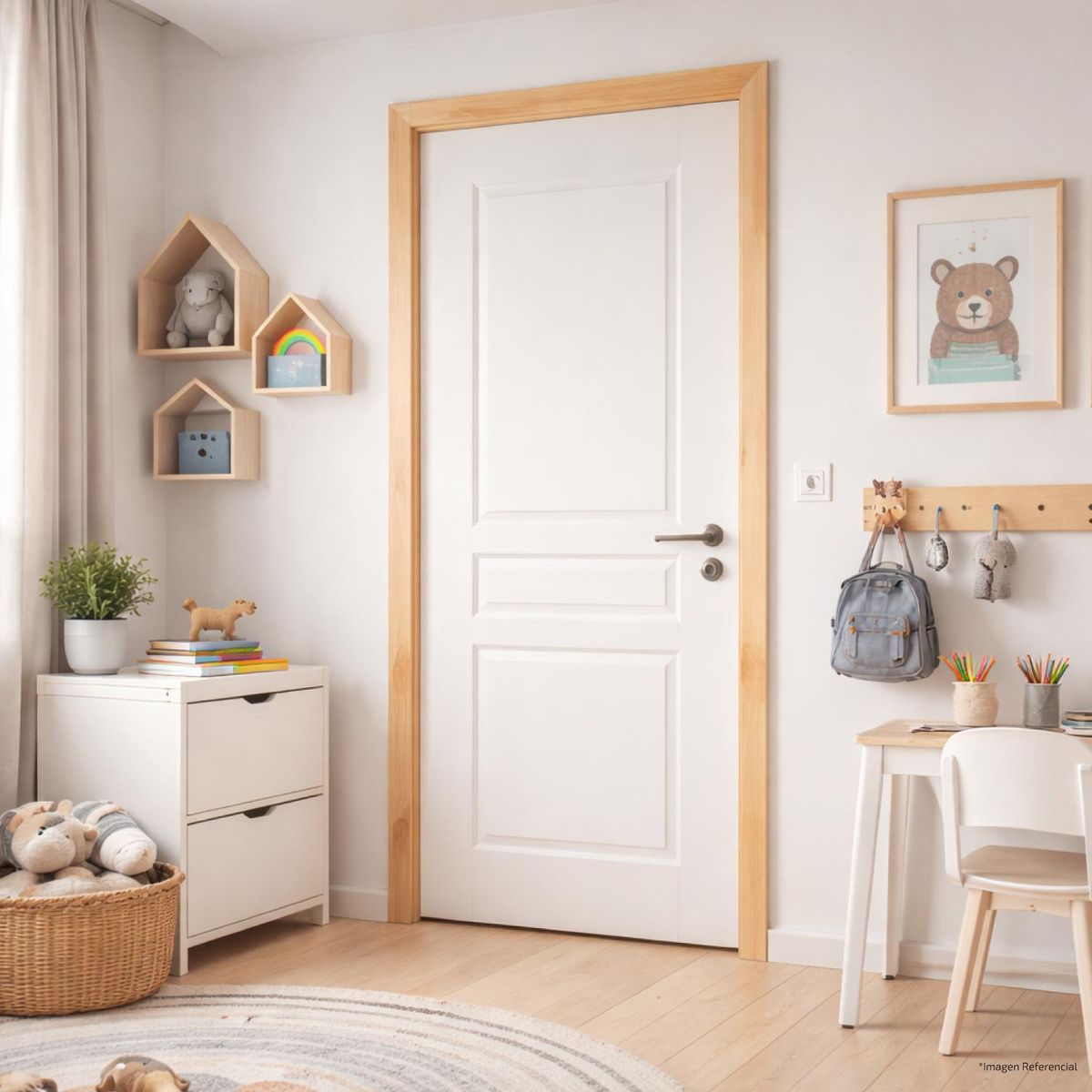 DIMFER - Combo Puerta Interior HDF Capital Blanco (incluye Marco)