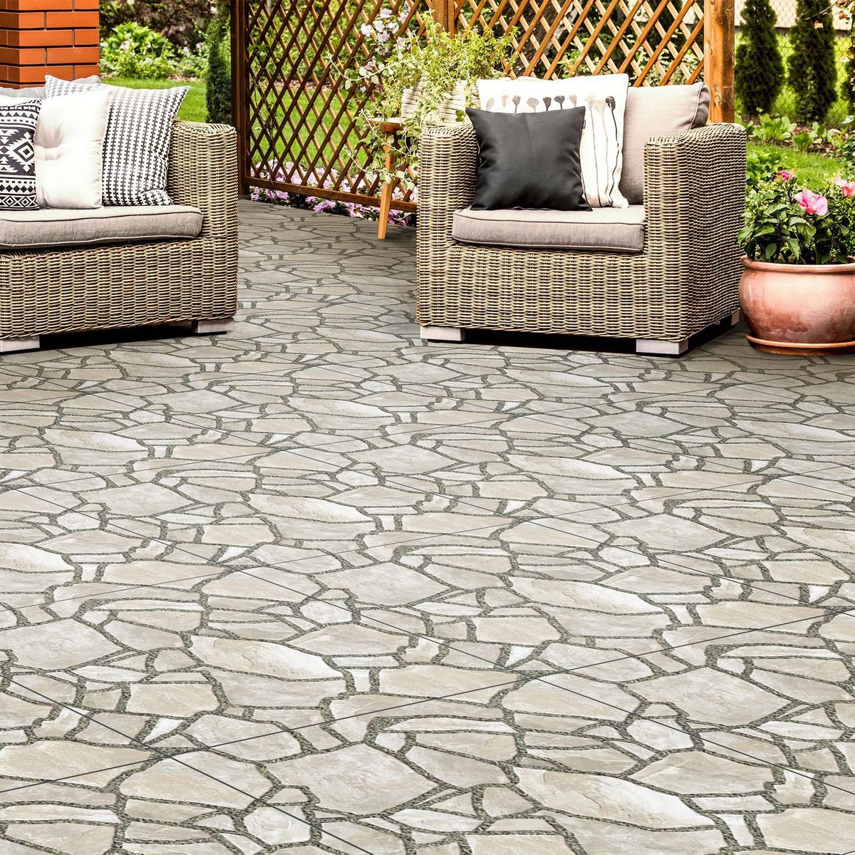 GALA - Cerámico Samiria Gris Rústica 60x60cm 1.44m2 para piso