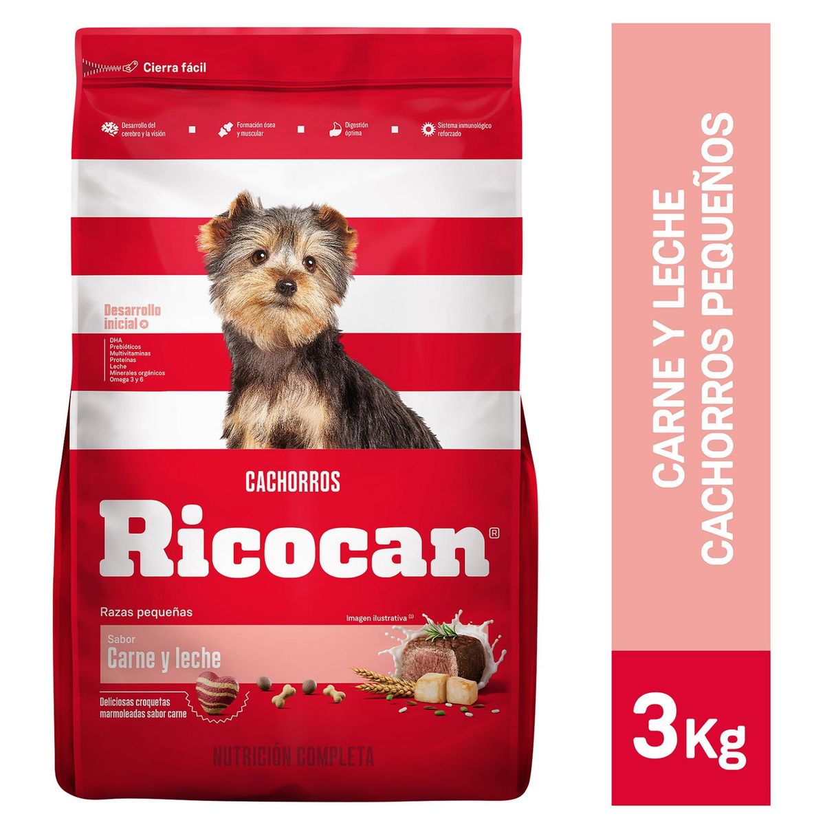RICOCAN - Ricocan Cachorro Raza Pequeña Alimento Perro 3k Carne/Leche