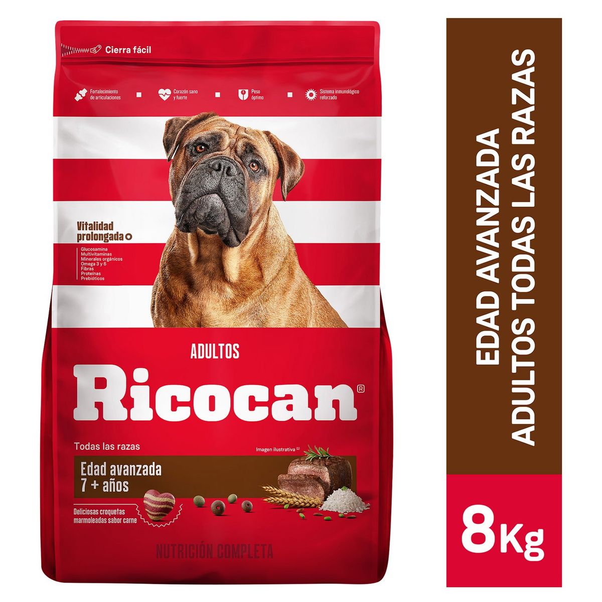 RICOCAN - Croquetas Edad 7+ Adultos Todas las Razas 8kg