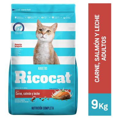 Ricocat Adultos Alimento para Gatos 9 kg Sabor Salmon 