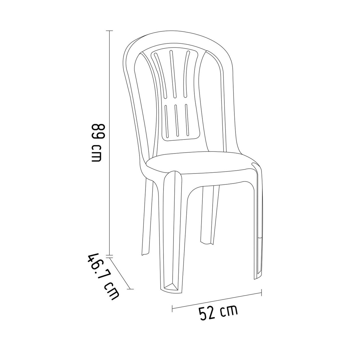 REYPLAST - Silla de Plástico Top Elegant Almendra