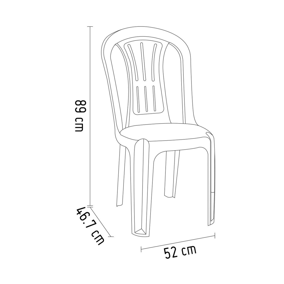 REYPLAST - Silla de Plástico Top Elegant Gris