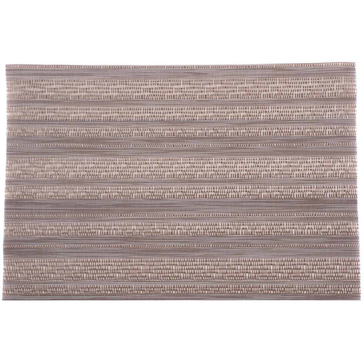 JUST HOME COLLECTION - Individual Rectangular 30x45 cm PVC Rayas Café