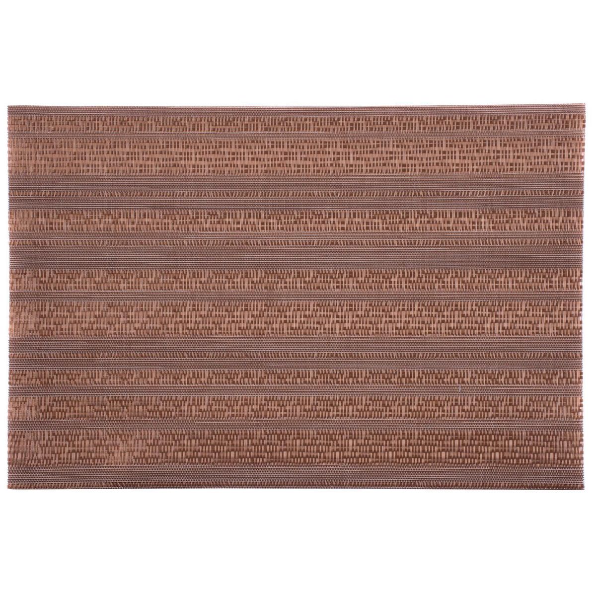 JUST HOME COLLECTION - Individual Rectangular 30x45 cm PVC Rayas Café