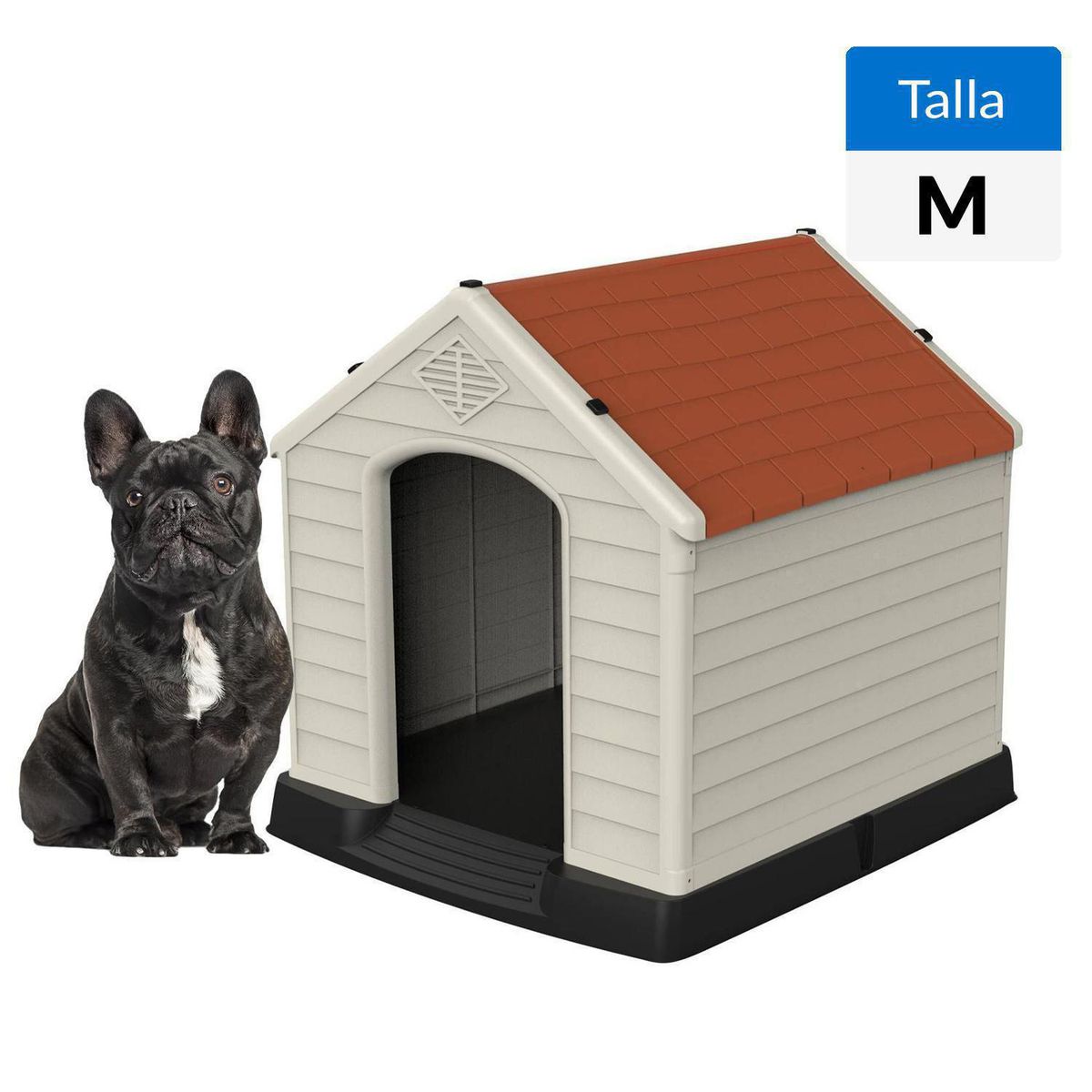 Casa para Perro Raza Pequeña Plástico 66x69x73cm, marca PETIZOOS - Foto 2