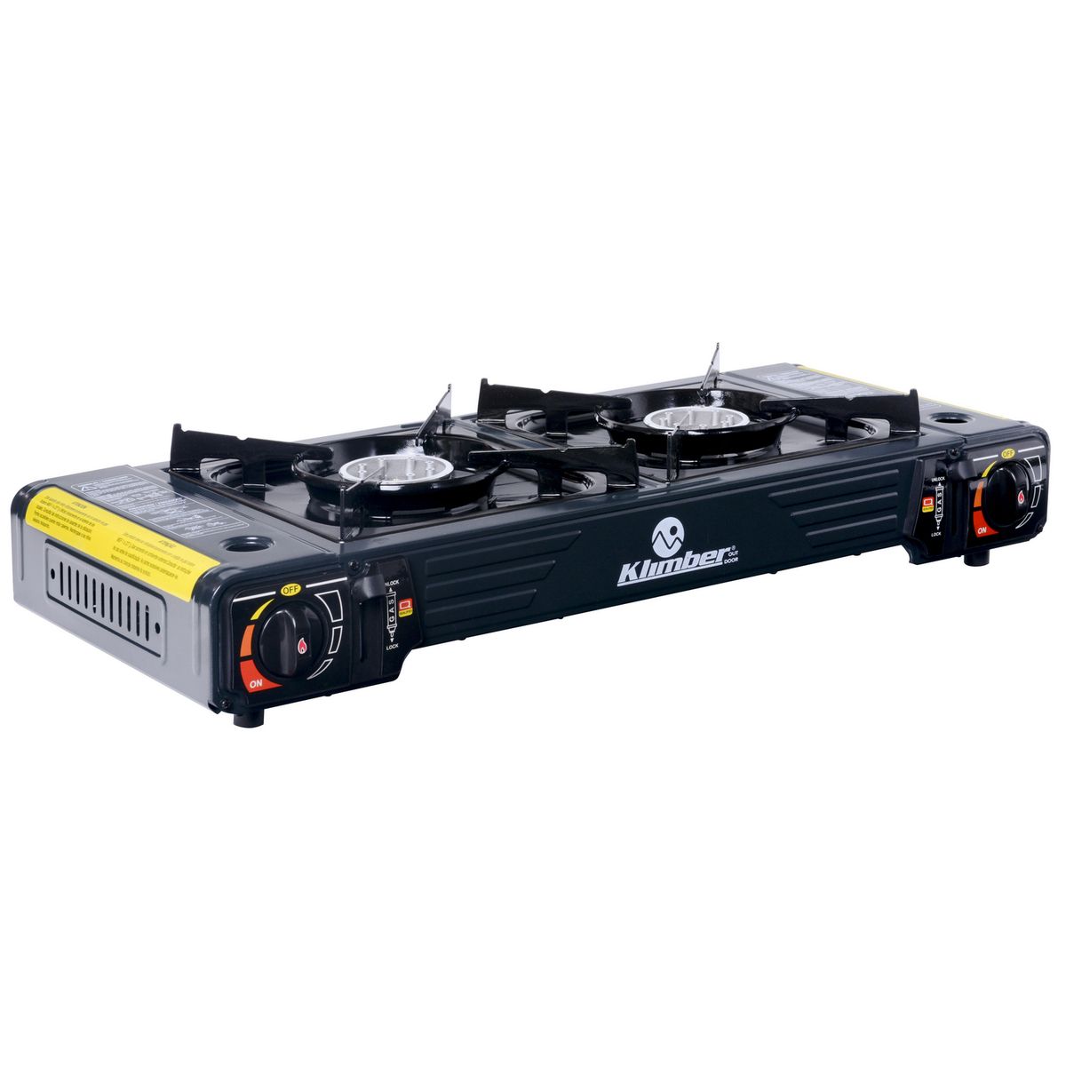 KLIMBER - Cocina a Gas 2 Quemadores 13x28x63cm Gris Oscuro