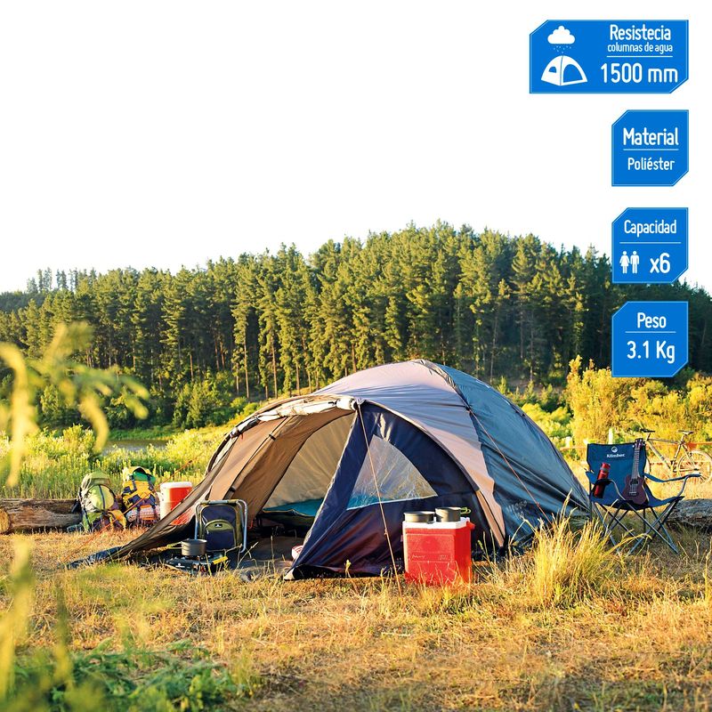 KLIMBER - Carpa 6 Personas Klimber Negro