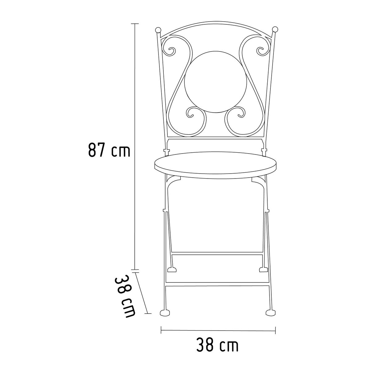 JUST HOME COLLECTION - Silla Lisboa mosaico metal