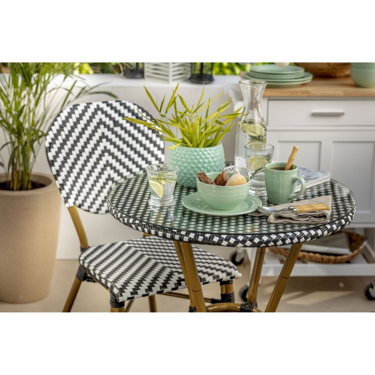 JUST HOME COLLECTION - Mesa Look Bambu 70x74cm