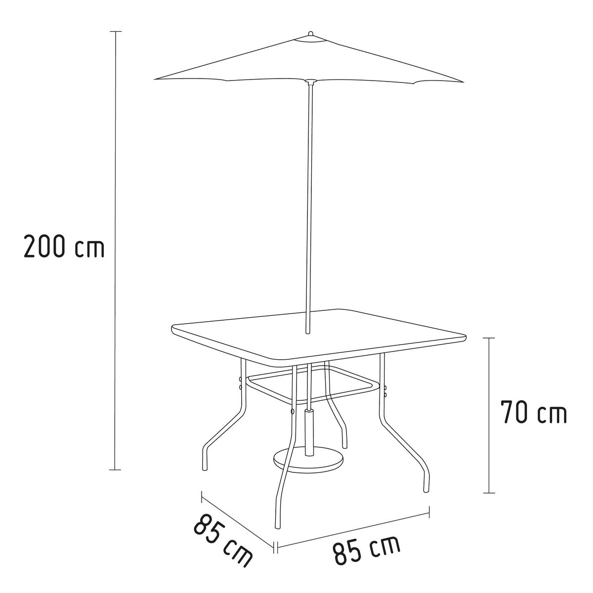 JUST HOME COLLECTION - Juego de Comedor Menorca 4 personas Negro