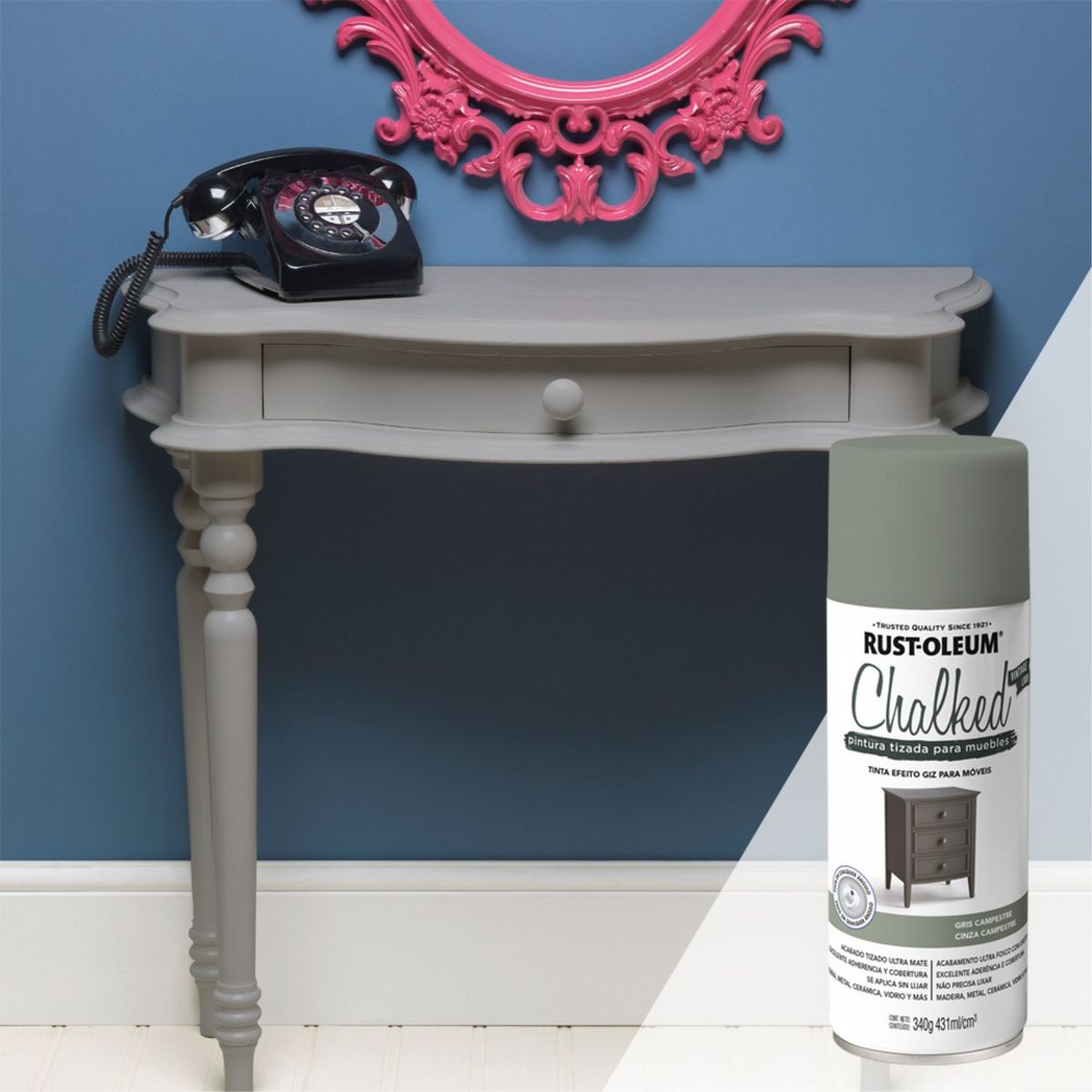 CHALKED - Pintura tizada para muebles Chalked Gris Campestre 340G