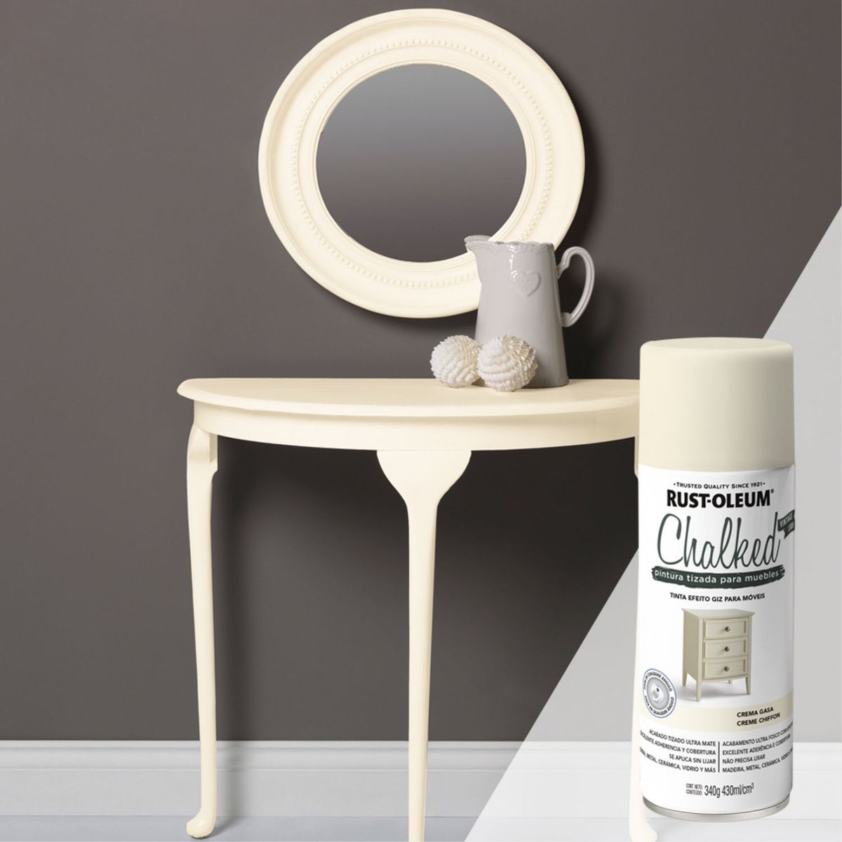 CHALKED - Pintura tizada para muebles Chalked Crema Gasa 340G