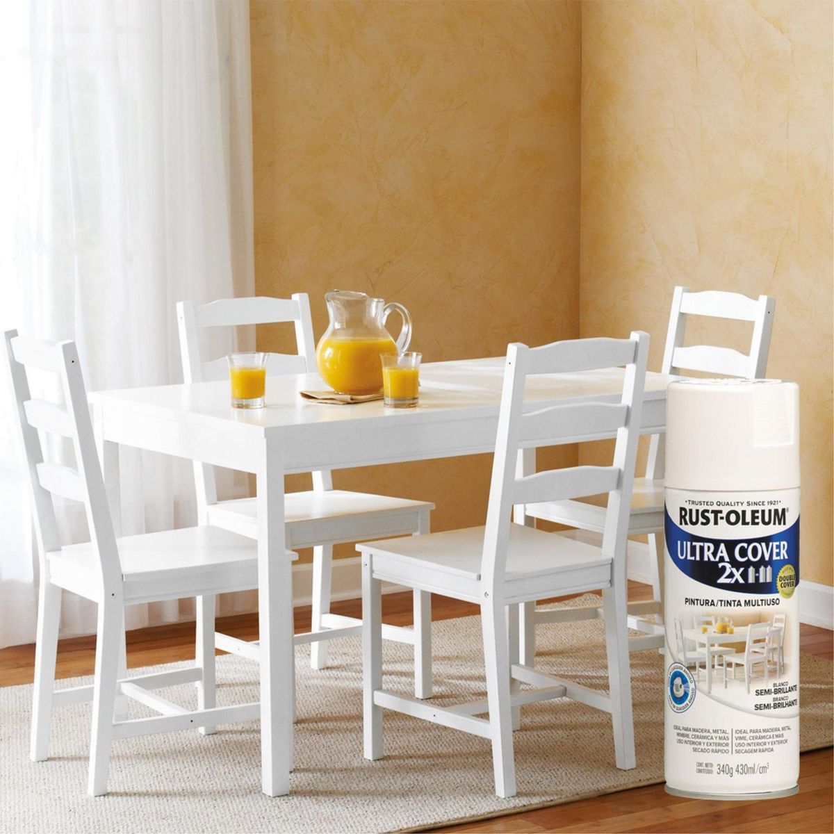 Aerosol Multiusos Ultra Cover 2X Blanco Semi Brillante 340G, marca RUST OLEUM - Foto Principal