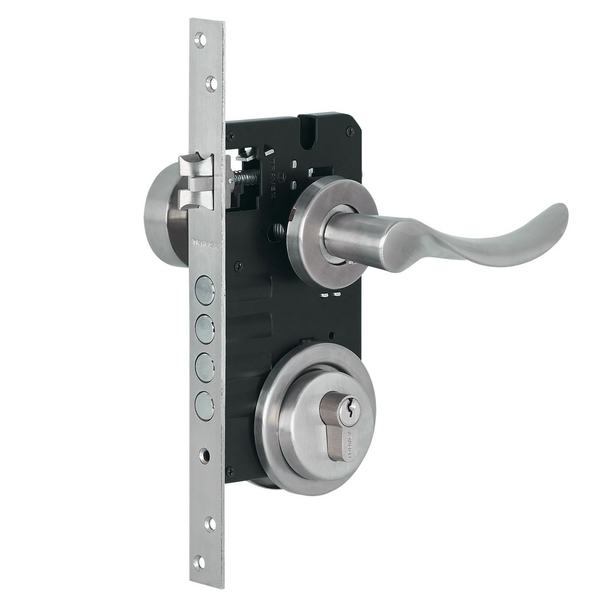 TRAVEX - Cerradura de Embutir Rhonda Principal Derecho Travex