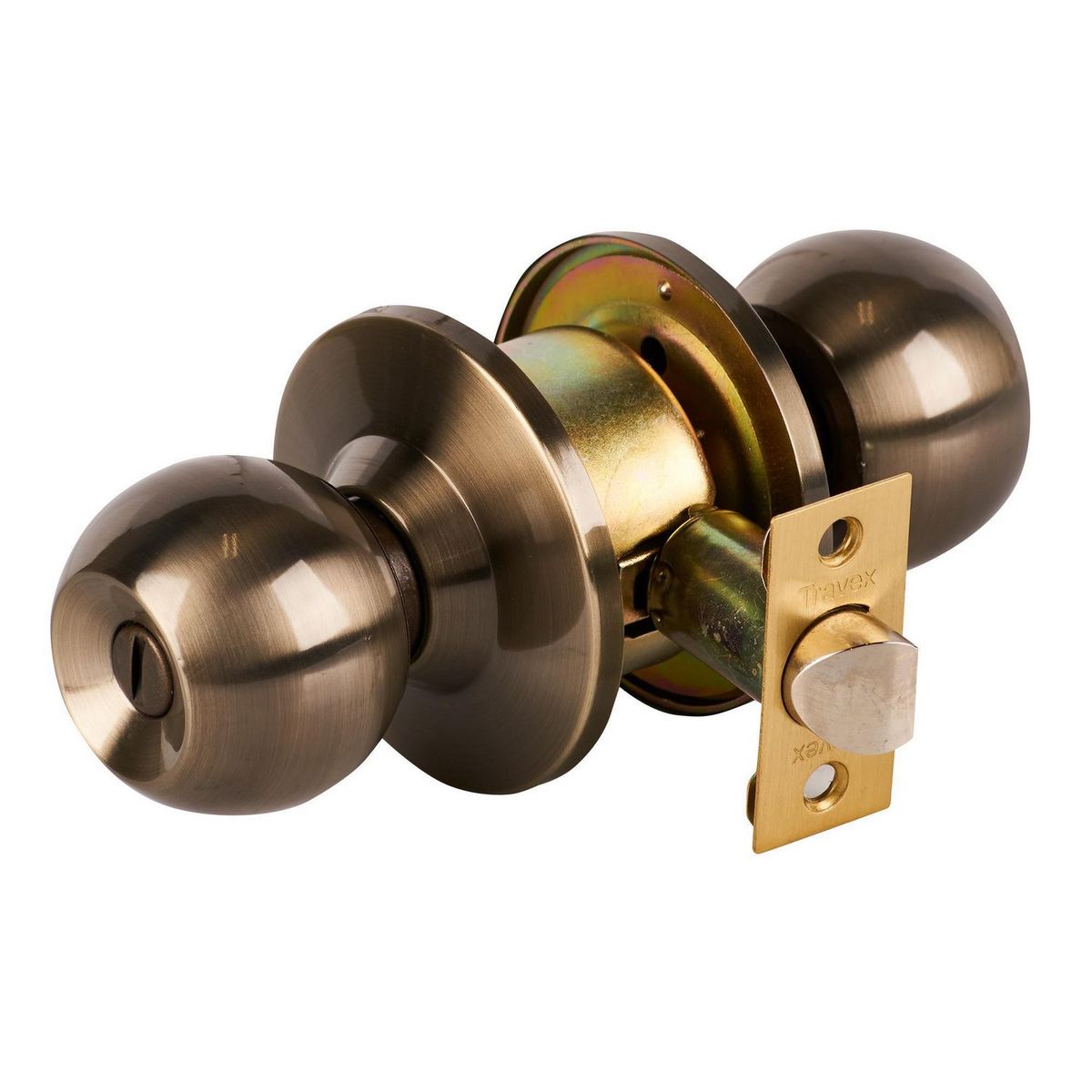 TRAVEX - Cerradura de Pomo Baño Bronce Antiguo