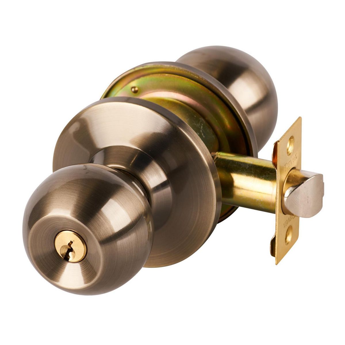 TRAVEX - Cerradura de Pomo Dormitorio Bronce Antiguo