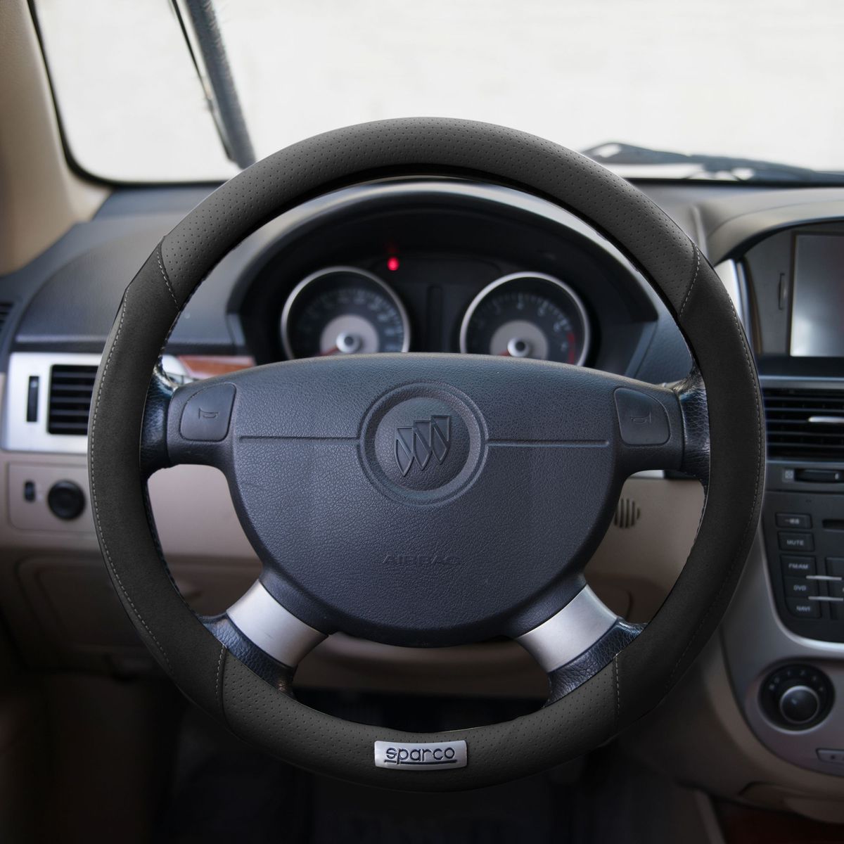 SPARCO - Cubre Volante para Auto Negro/Rojo