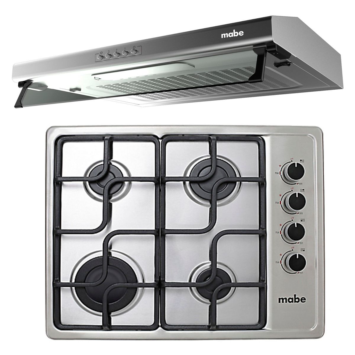 MABE - Combo Cocina a Gas CMG6044LC-OPE + Campana Empotrable CMU6020PIO