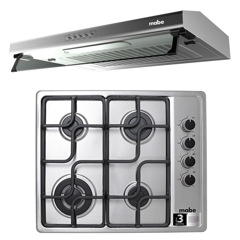 MABE - Combo Parrilla a Gas CMG6054LC-1PE + Campana Empotrable CMU6020PIO