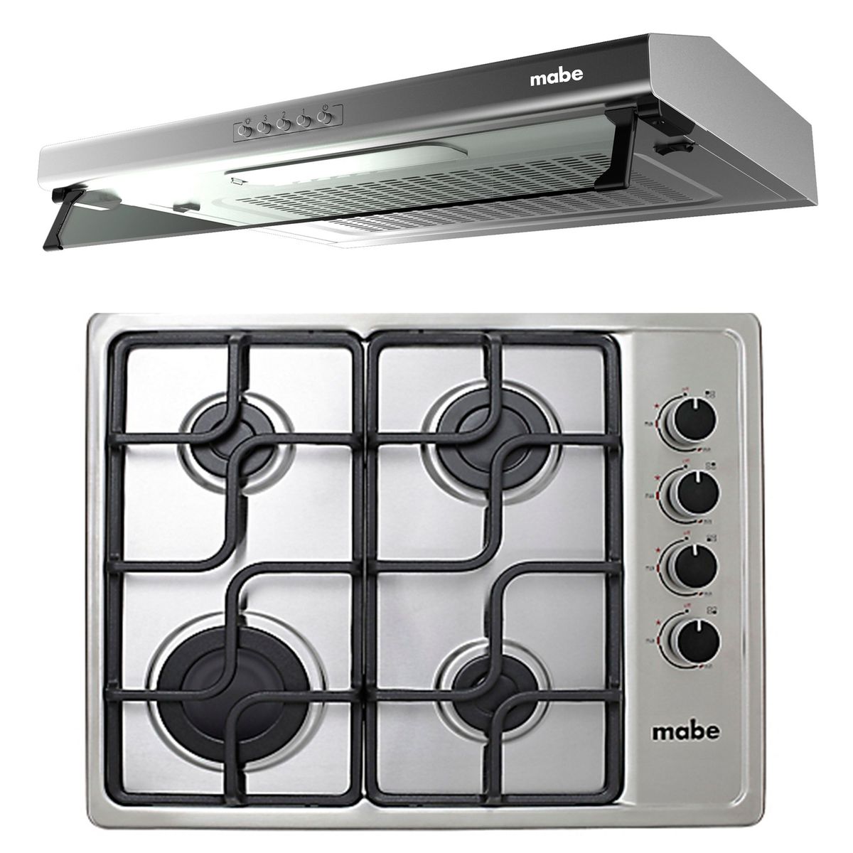 MABE - Combo Parrilla Eléctrica CMG6044LC-OPE + Campana Empotrable CMU9020PIO