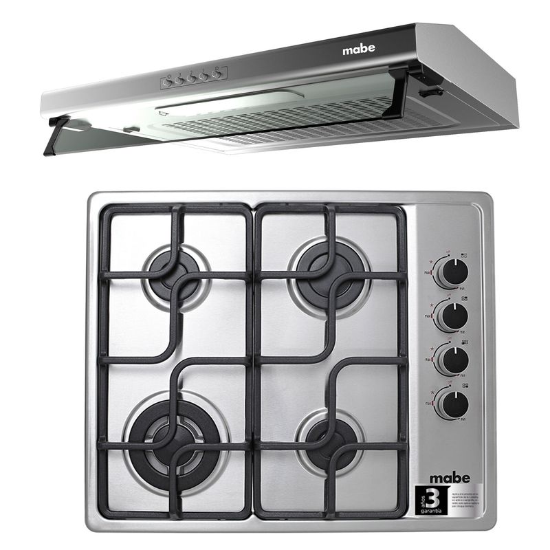 MABE - Combo Parrilla a Gas CMG6054LC-PE + Campana Empotrable CMU9020PIO