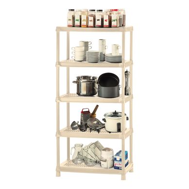 Estante Plstico Rimax 5 Niveles 45x91x186cm Beige