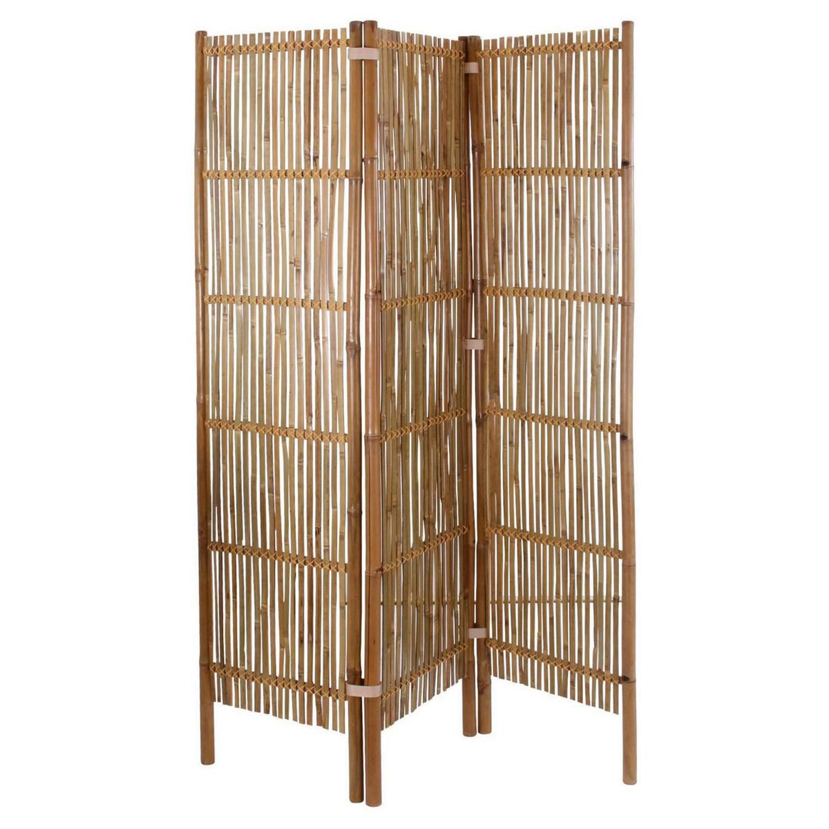 JUST HOME COLLECTION - Biombo Bambú Natural 183x45 cm