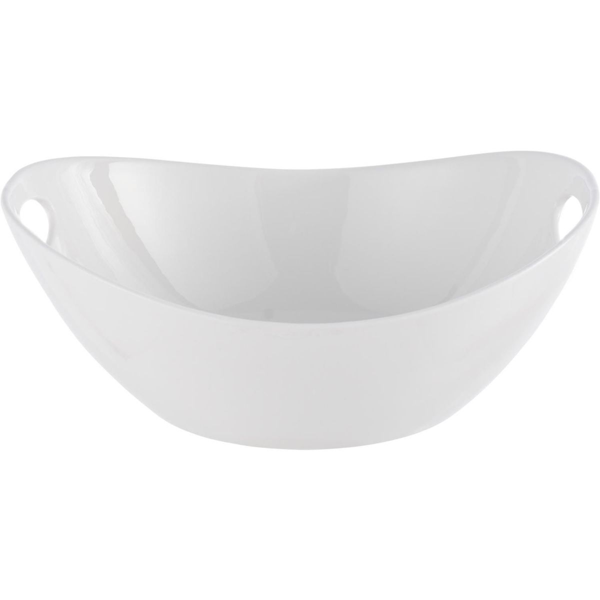 JUST HOME COLLECTION - Fuente con Asa Mediana Blanca