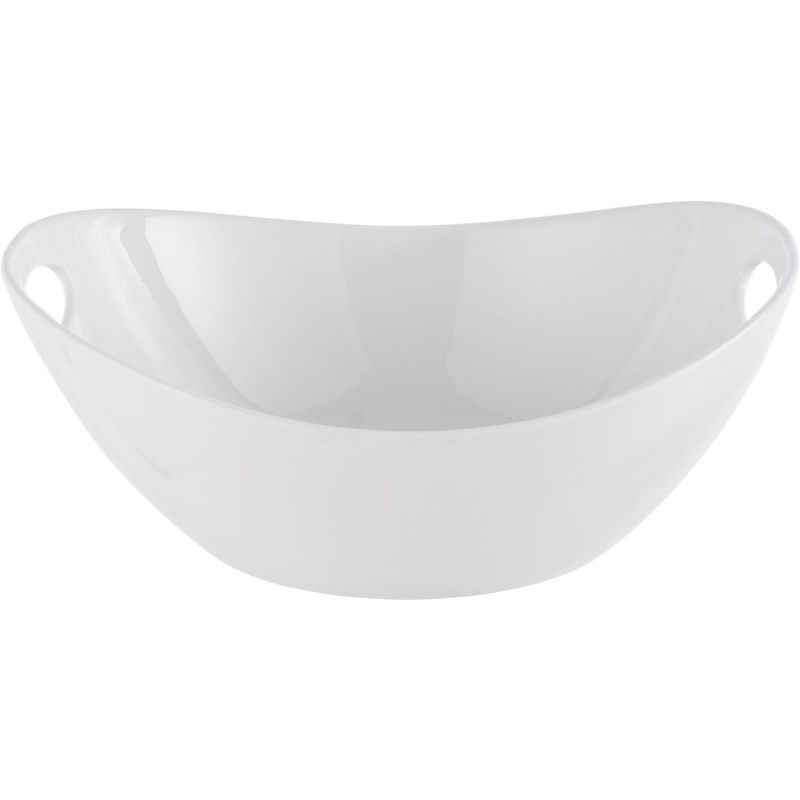 JUST HOME COLLECTION - Fuente con Asa Mediana Blanca