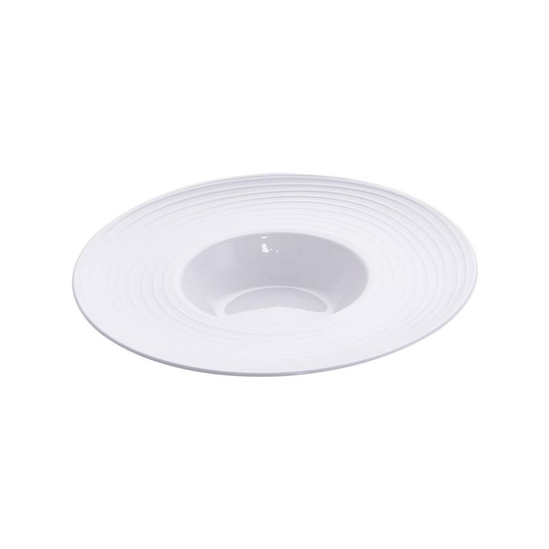 JUST HOME COLLECTION - Plato Postre Anillo Blanco 30cm