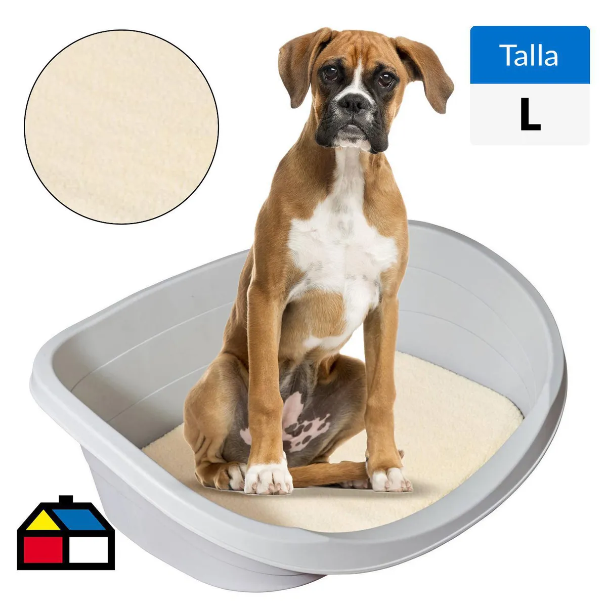 Cama Plástica para perro raza mediana / grande 80 x 54.5 x 24.5cm, marca PETIZOOS - Foto 2
