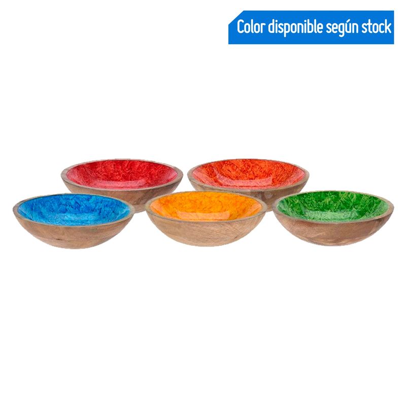 GENERICO - Bowl de Madera Pintada 30cm