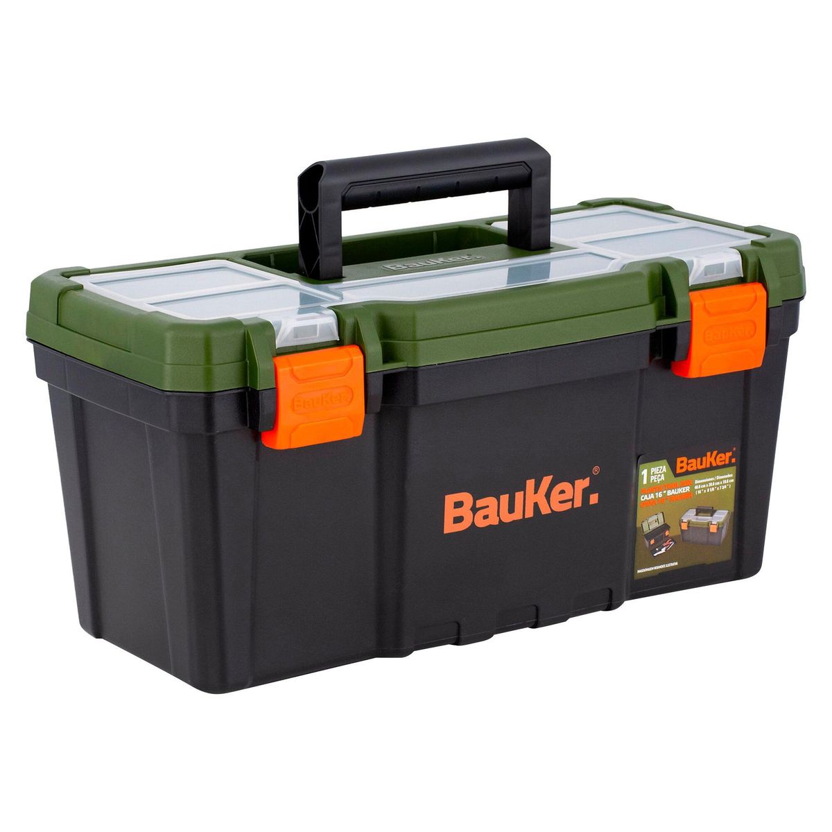 BAUKER - Caja de Herramientas 16 Plástico Bauker