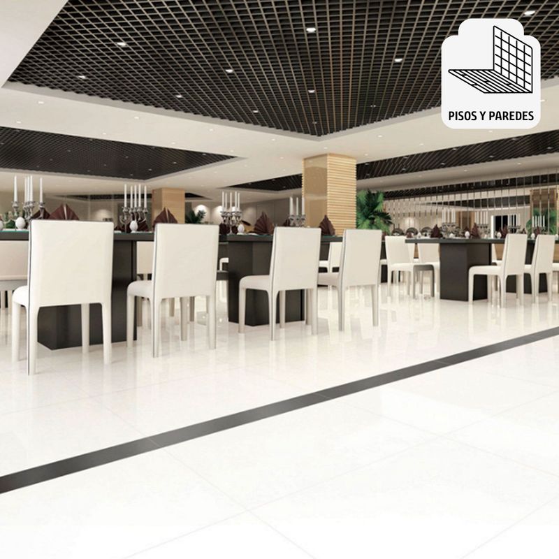 HOLZTEK - Porcelanato Súper Blanco Liso 60x60 cm