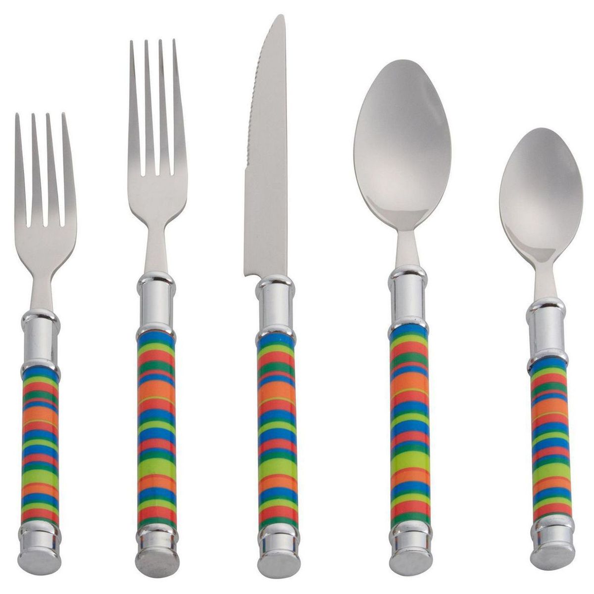 JUST HOME COLLECTION - Juego de Cubiertos 20 Piezas Color Rojo