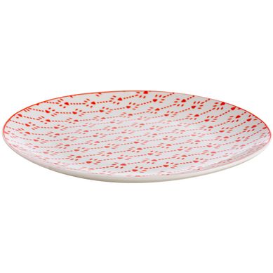 Plato Japn Rojo Estampado 26x3cm
