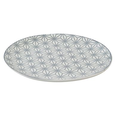 Plato Japn Gris Estampado 26x3cm