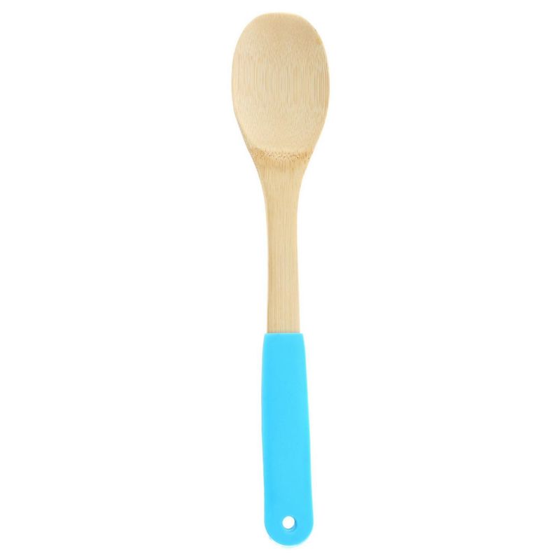 JUST HOME COLLECTION - Cuchara de Bamboo y Silicona Celeste