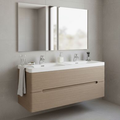 Kit Mueble Vanitorio River Marr�n 120x47x50 cm