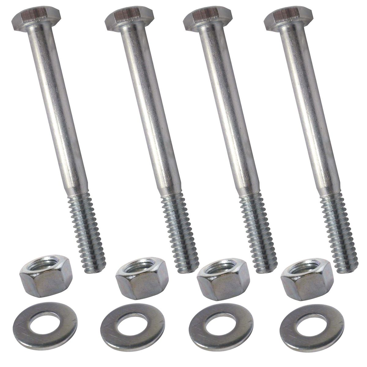 MAMUT - Perno Hexagonal+Tuerca+Arandela 1/2 x 3 Pulgadas Zincado 4Un