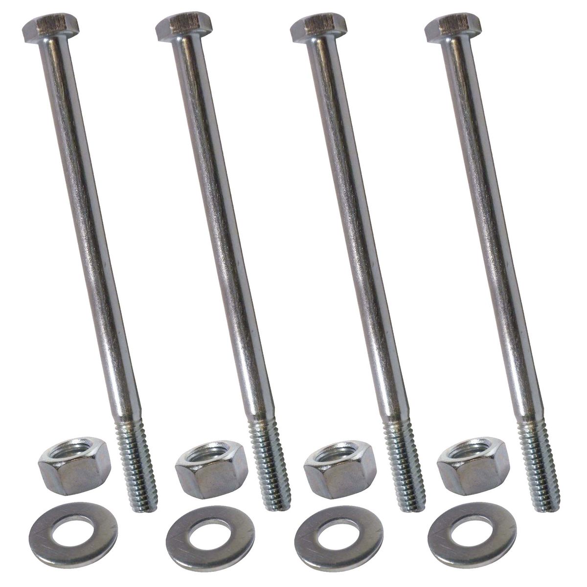 MAMUT - Perno Hexagonal+Tuerca+Arandela 1/2 x 4 Pulgadas Zincado 4Un