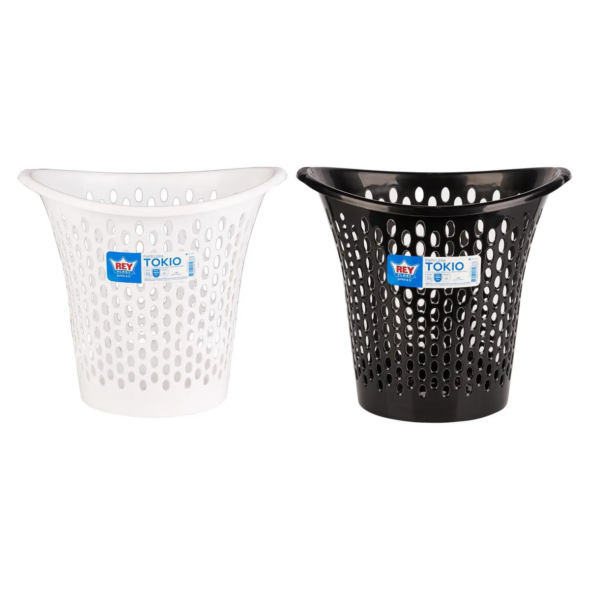 REYPLAST - Papelera de Plástico Calada sin Tapa 5L