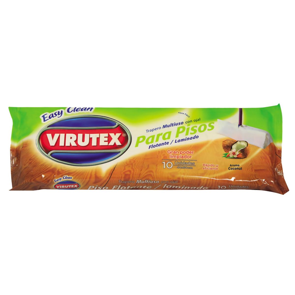 VIRUTEX - Trapero con Ojal Easy Clean para Pisos Laminados 10unds