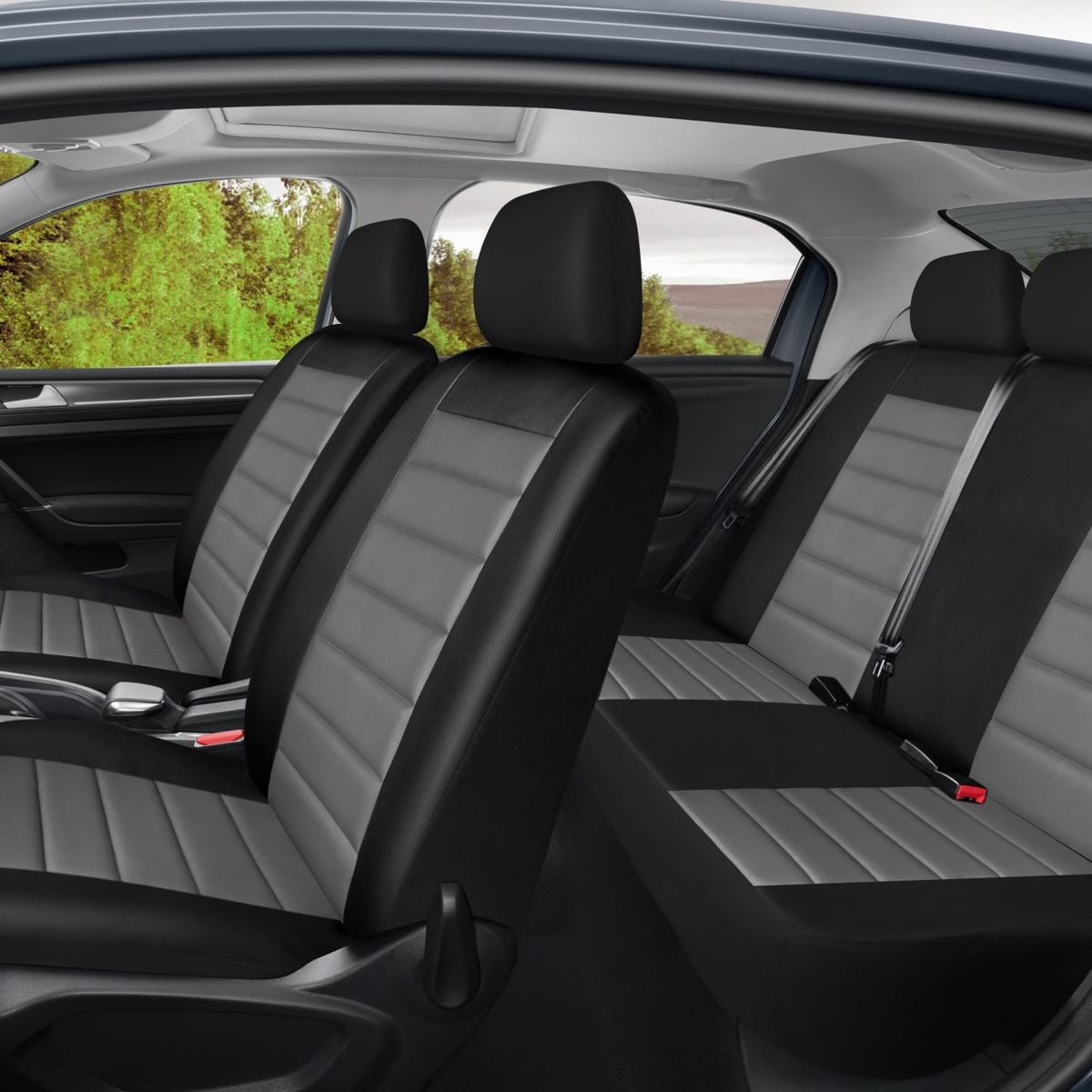 AUTOSTYLE - Funda Asiento Gris 9 Piezas