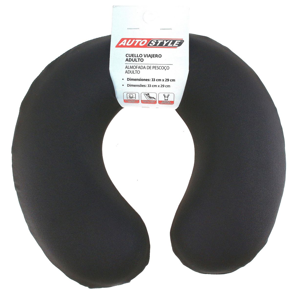 AUTOSTYLE - Cuello Viajero Adulto Negro